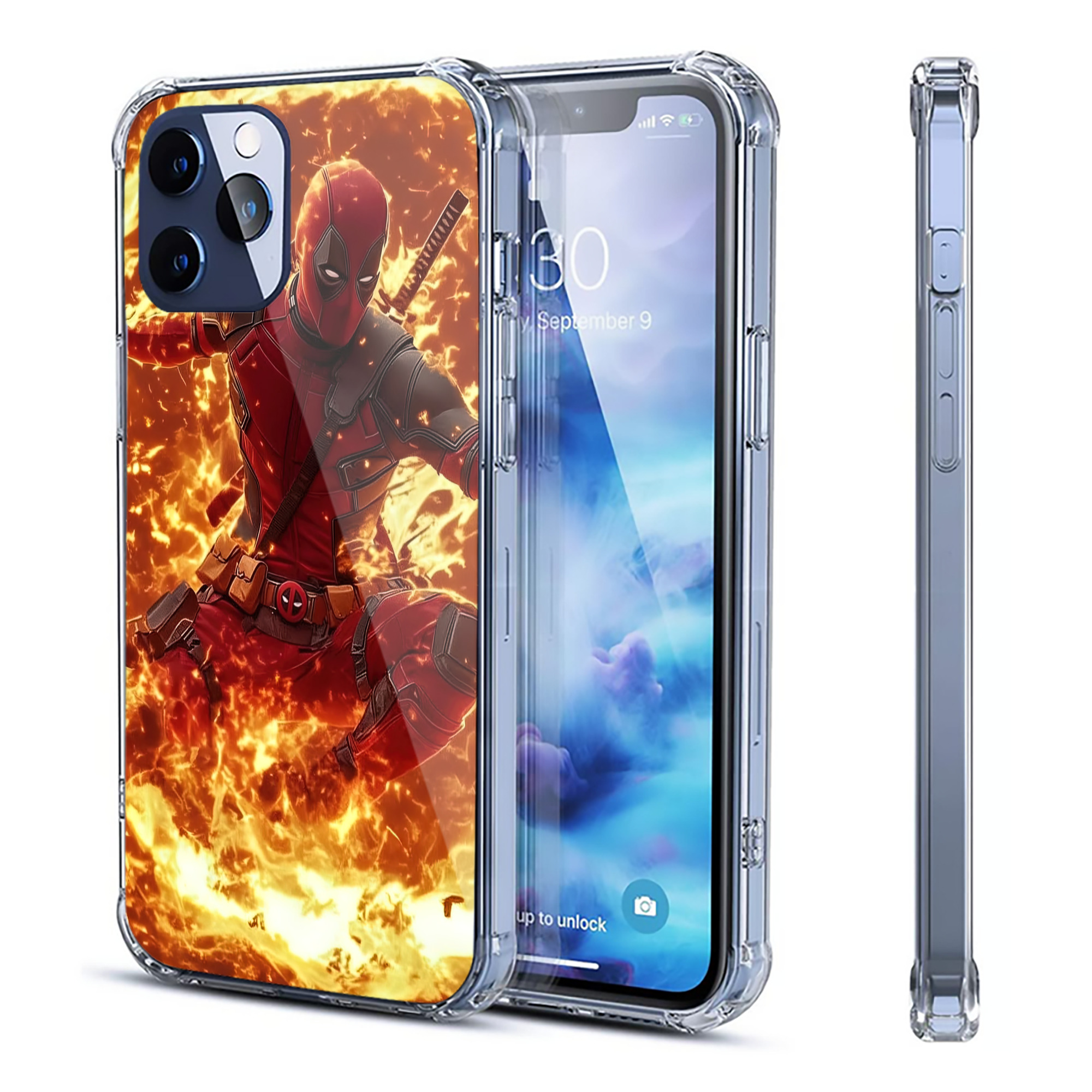 （画像用） Deadpool デッドプール 【iPhone 12シリーズ対応】透明スマホケース（クリアソフトケース）